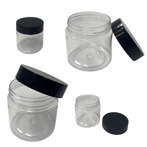 Empty Plastic Jar With Lid
